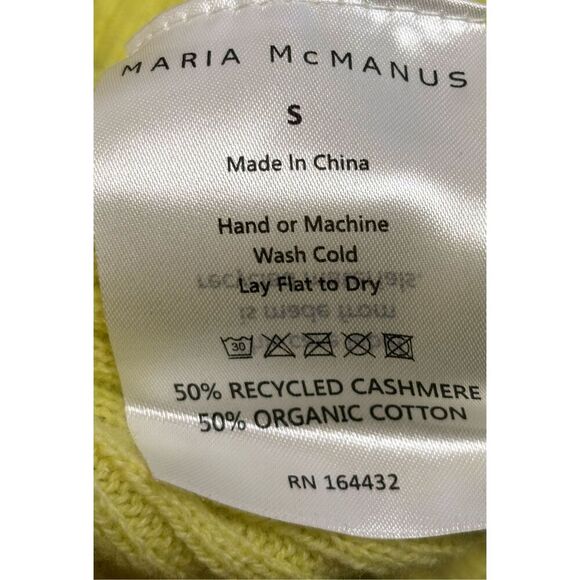 Maria McManus TEARDROP CUTOUT LONG SLEEVE ORGANIC COTTON & CASHMERE MAXI DRESS I - Picture 5 of 5